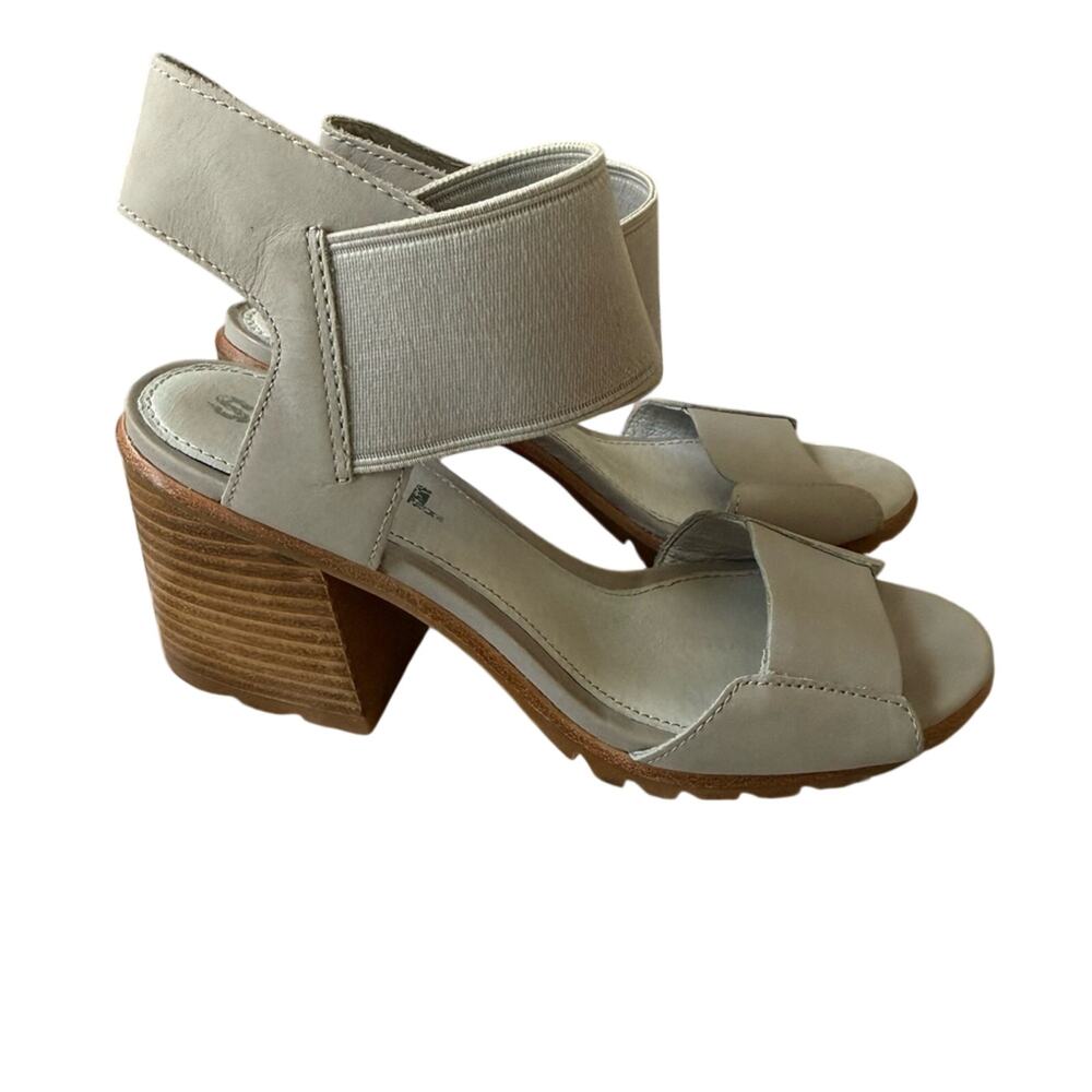 Sorel Silver Block Heel Sandals Shows Women’s 7
